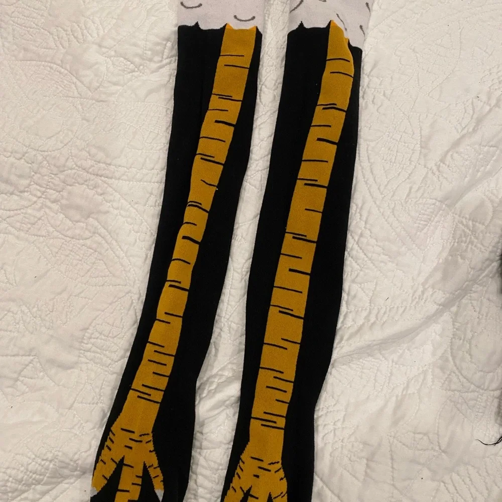 FUN CHICKEN legs/feet socks!Great for your next gathering- I have LOTS(8+) pairs